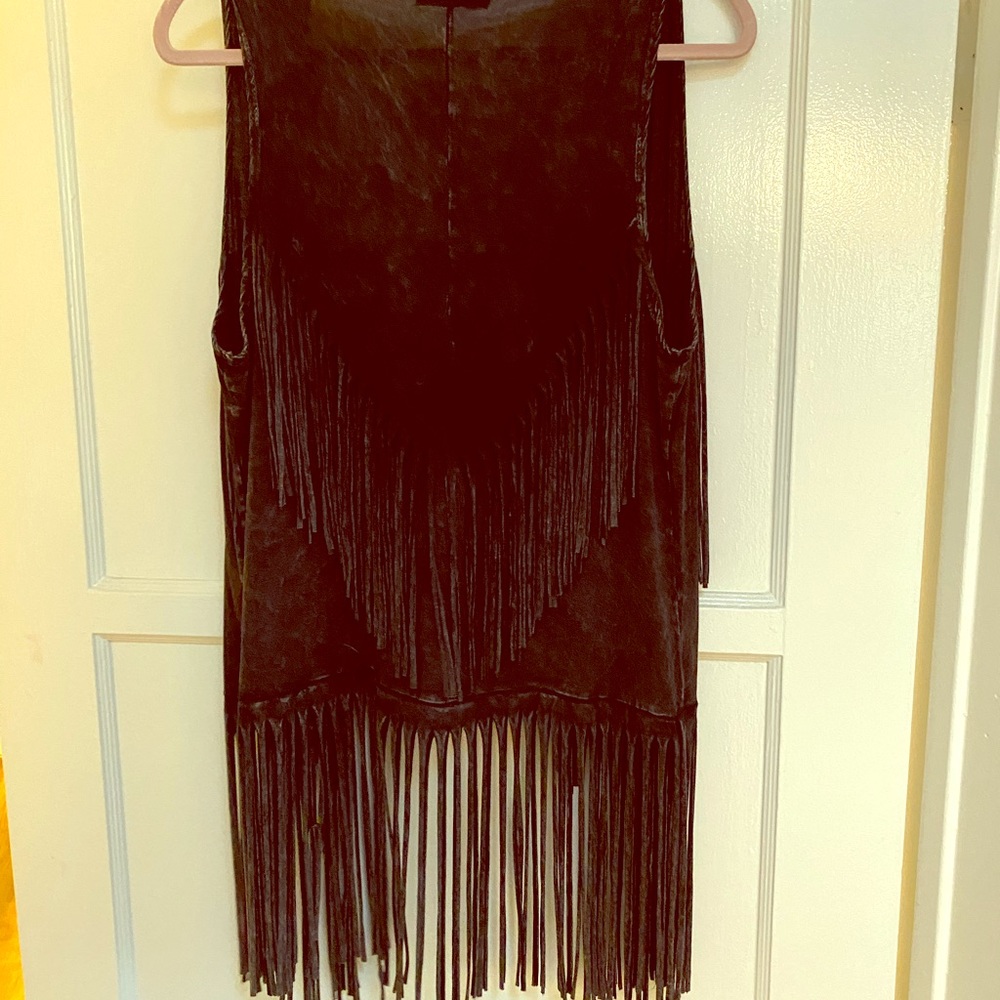 Black fringe vest size medium